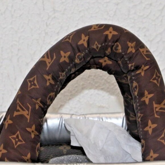 Louis Vuitton Econyl Onthego GM Pillow Silver Bag Puffer Giant Flower Monogram - Picture 4 of 14